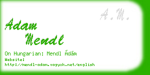 adam mendl business card