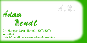adam mendl business card
